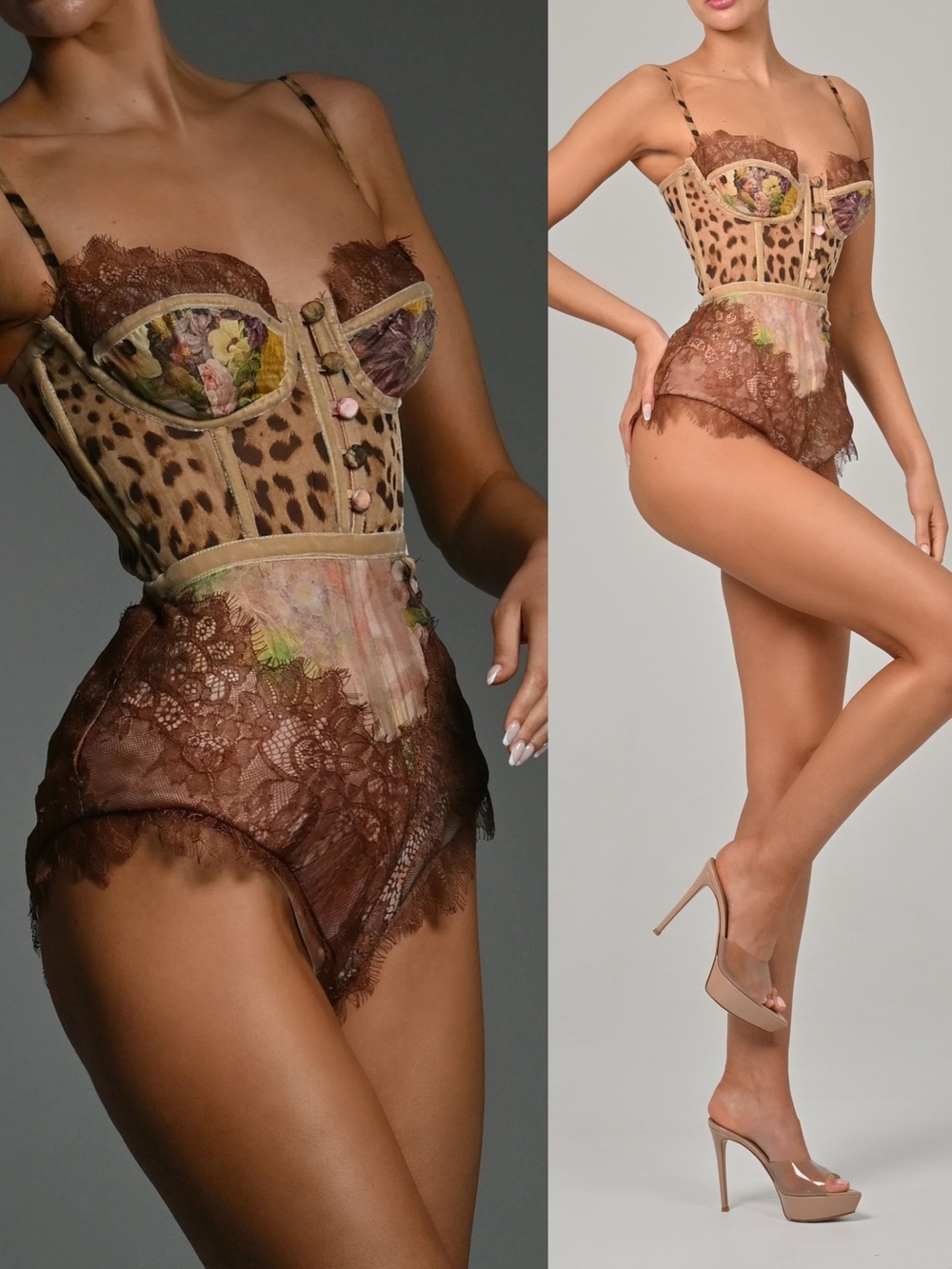 The Dolls House Dolce Silk Leopard Romper XS NWT